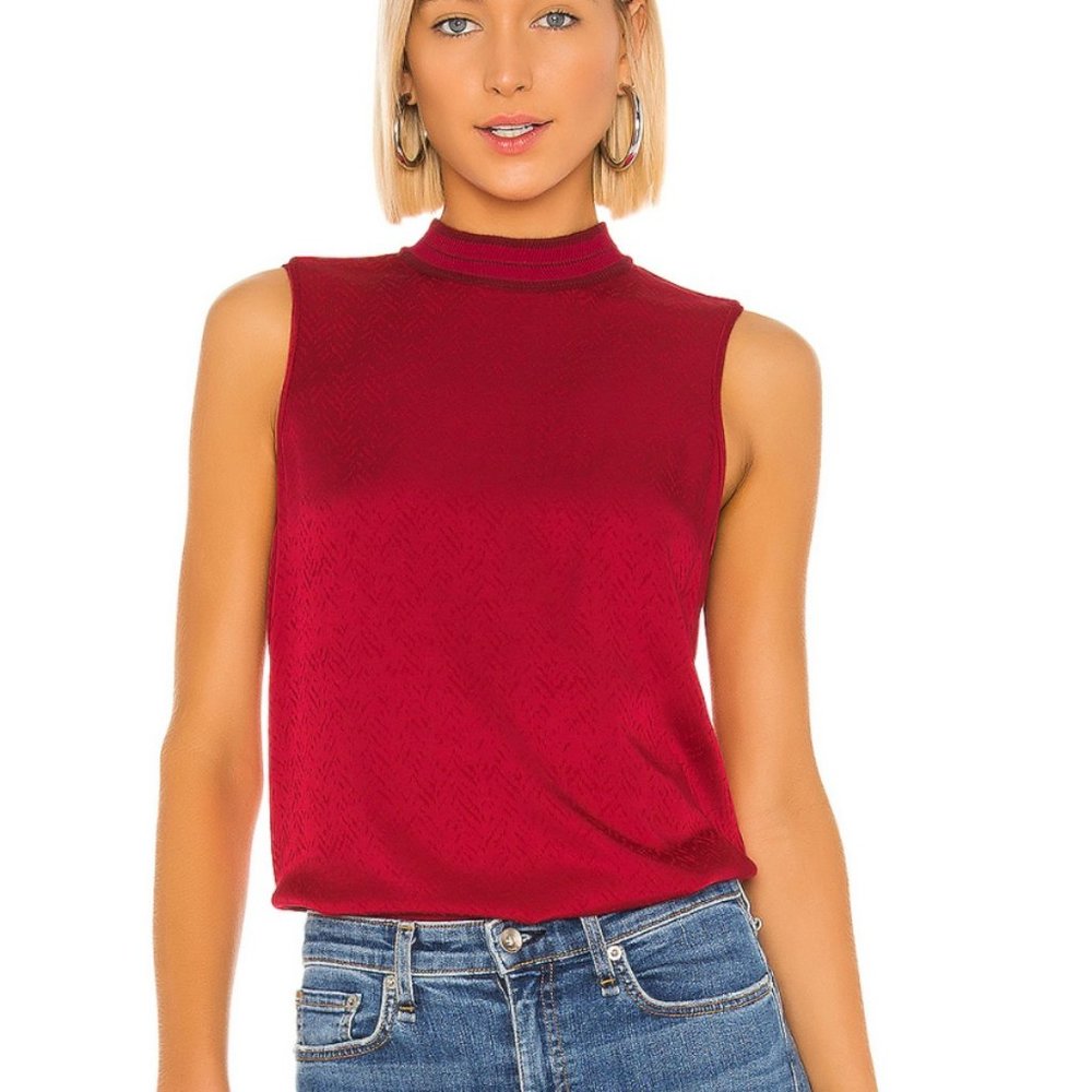 NWT Rag & Bone Sleeveless Letti Jacquard Blouse